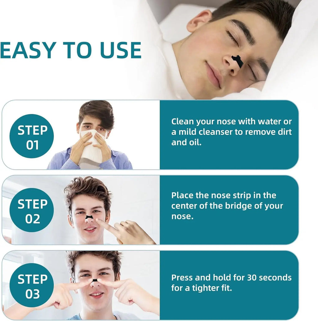 SlumberMax Nasal Strips — Anti-Snoring Nose Strips for Better Sleep